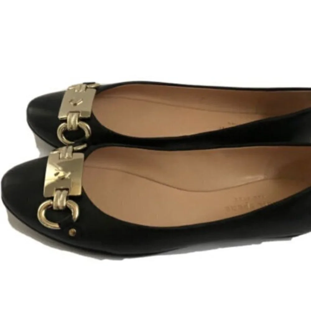 Kate Spade Women's Shoes 6B Black Leather Ballet Flat slip ons